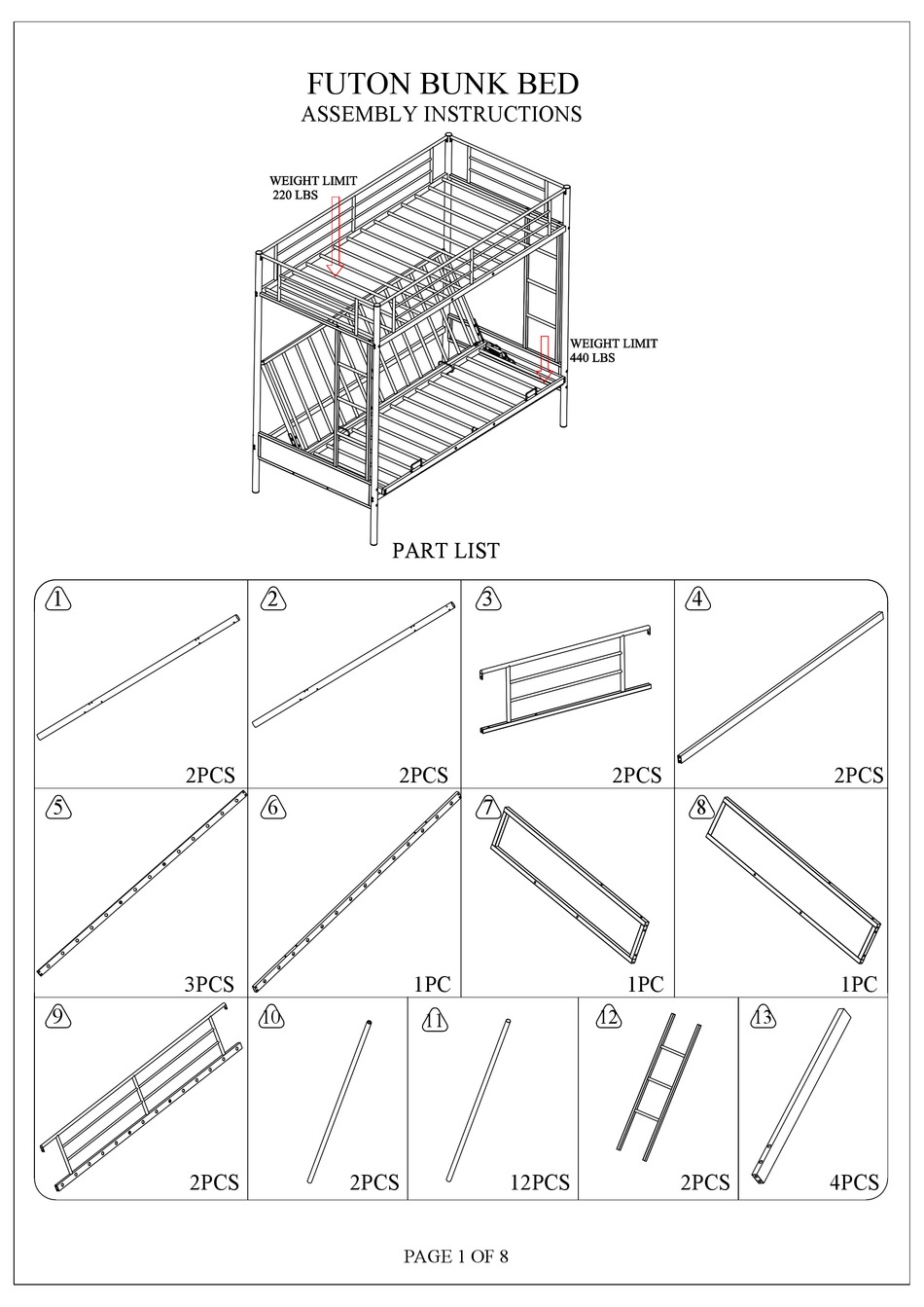 HOMEDEPOT FUTON ASSEMBLY INSTRUCTIONS MANUAL Pdf Download ManualsLib
