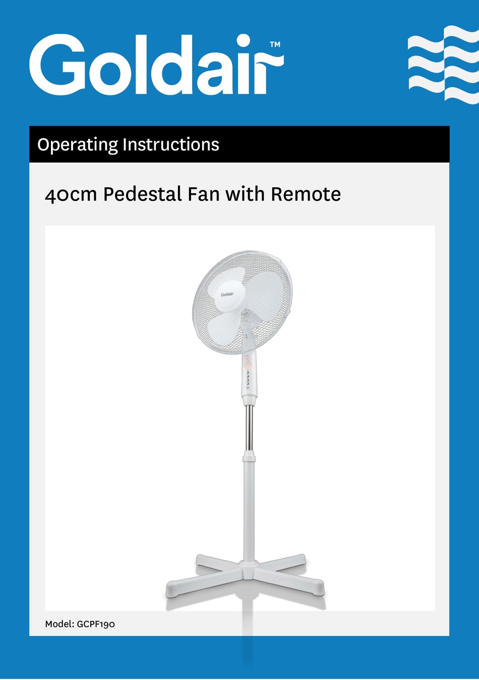 GOLDAIR GCPF190 OPERATING INSTRUCTIONS MANUAL Pdf Download ManualsLib