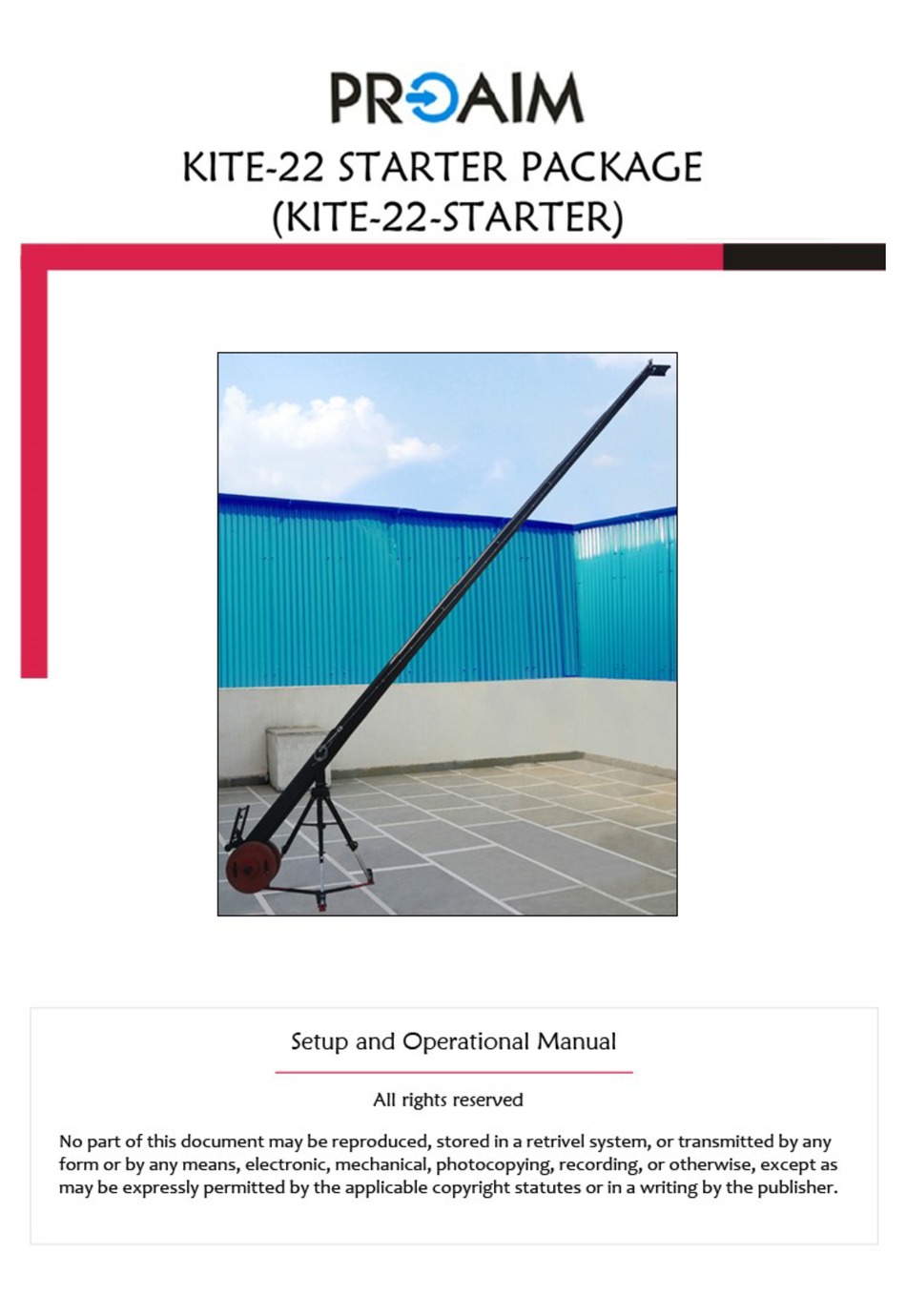 PROAIM KITE22 SETUP AND OPERATIONAL MANUAL Pdf Download ManualsLib