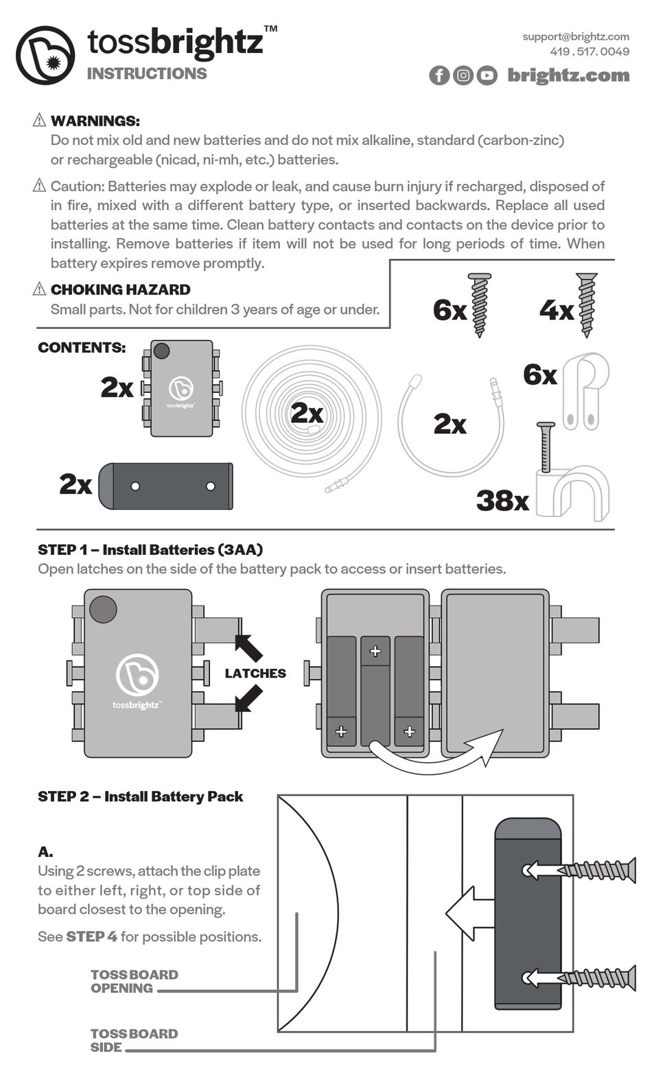 BRIGHTZ TOSSBRIGHTZ INSTRUCTIONS Pdf Download ManualsLib