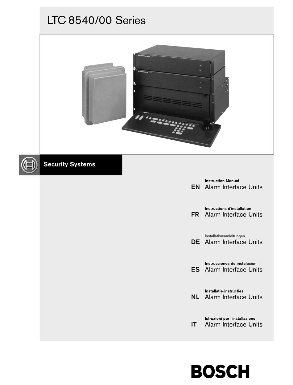 BOSCH LTC 8540/00 SERIES INSTRUCTION MANUAL Pdf Download | ManualsLib