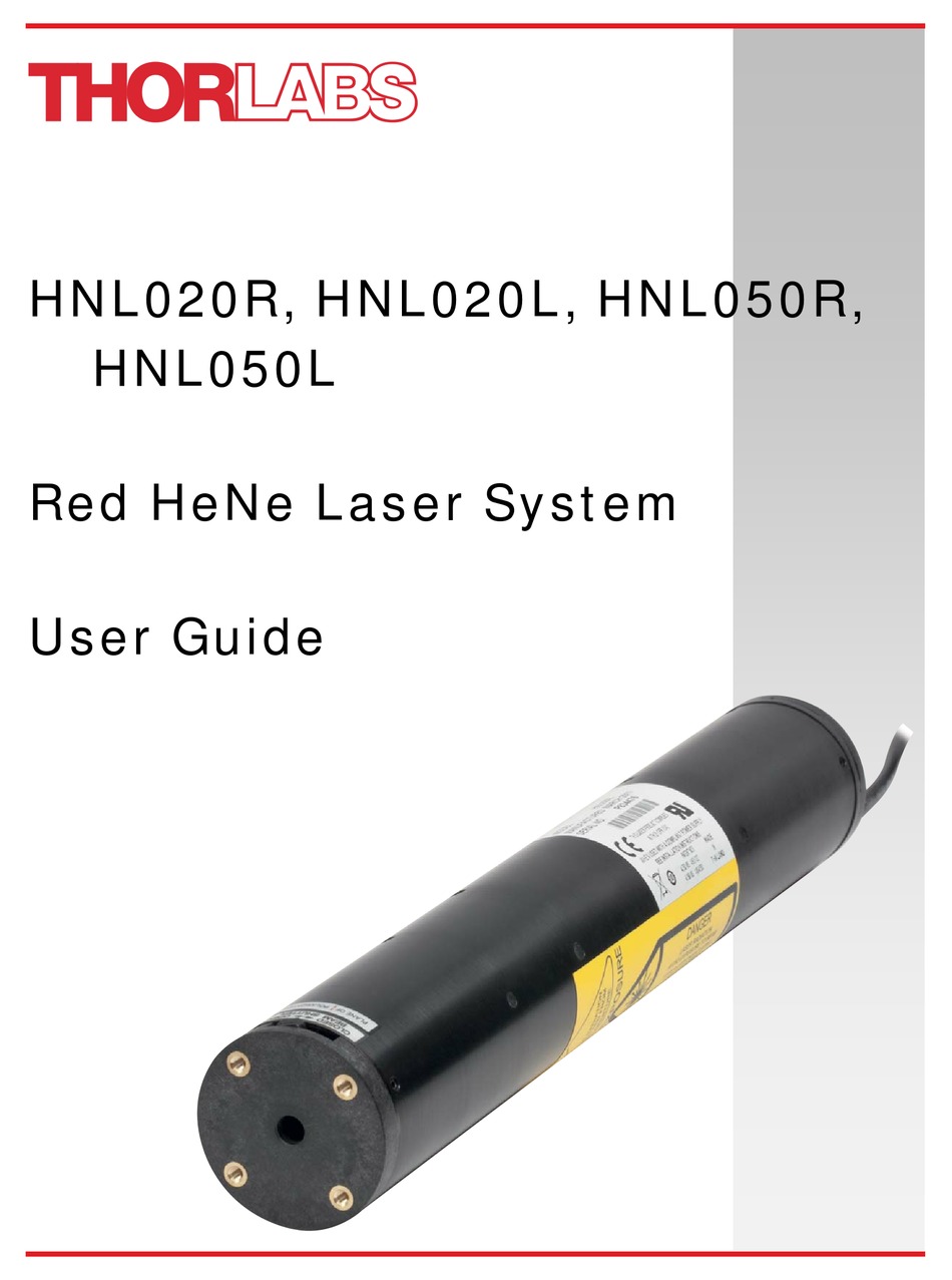 THORLABS HNL020R USER MANUAL Pdf Download ManualsLib