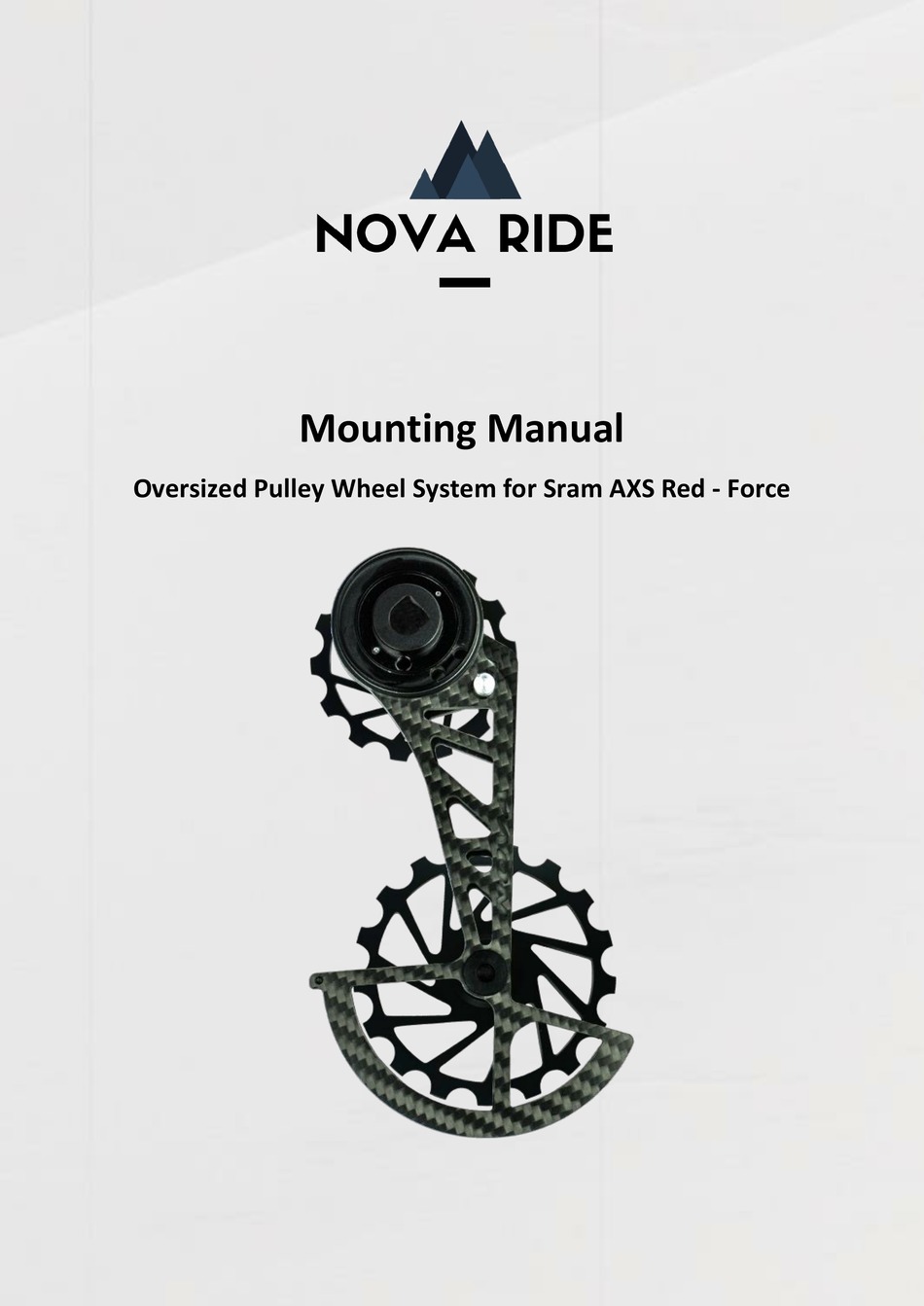 NOVA RIDE OVERSIZED PULLEY WHEEL SYSTEM SRAM AXS RED FORCE MOUNTING