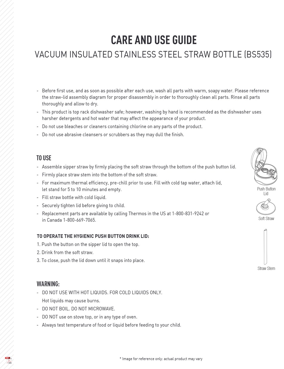 THERMOS BS535 CARE AND USE MANUALBOOK Pdf Download ManualsLib