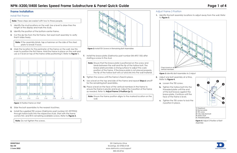 DAKTRONICS NPN-X200 SERIES QUICK MANUAL Pdf Download | ManualsLib