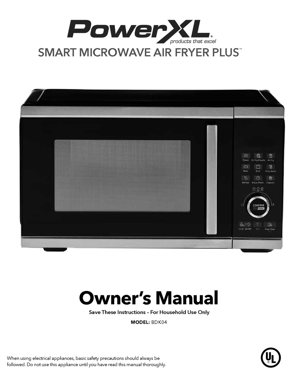 POWERXL SMART MICROWAVE AIR FRYER PLUS OWNER'S MANUAL Pdf Download