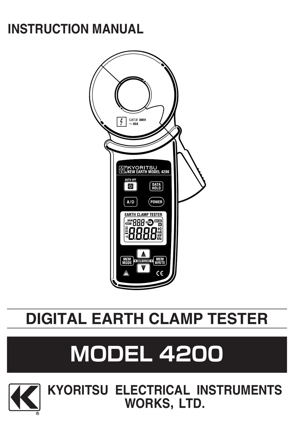 KYORITSU ELECTRICAL INSTRUMENTS WORKS 4200 INSTRUCTION MANUAL Pdf Download ManualsLib