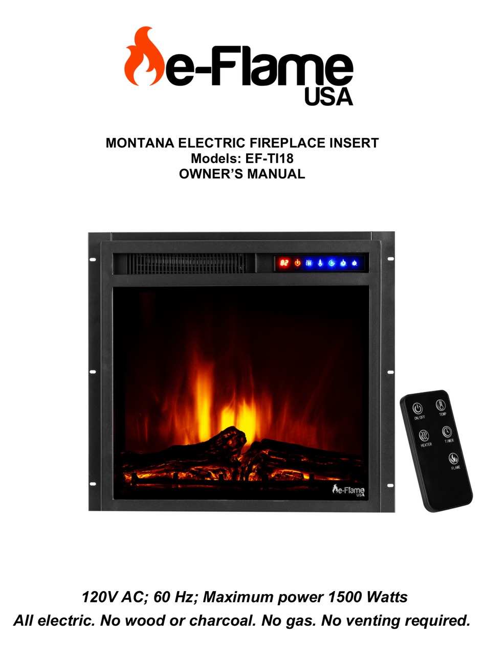 EFLAME USA MONTANA EFTI18 OWNER