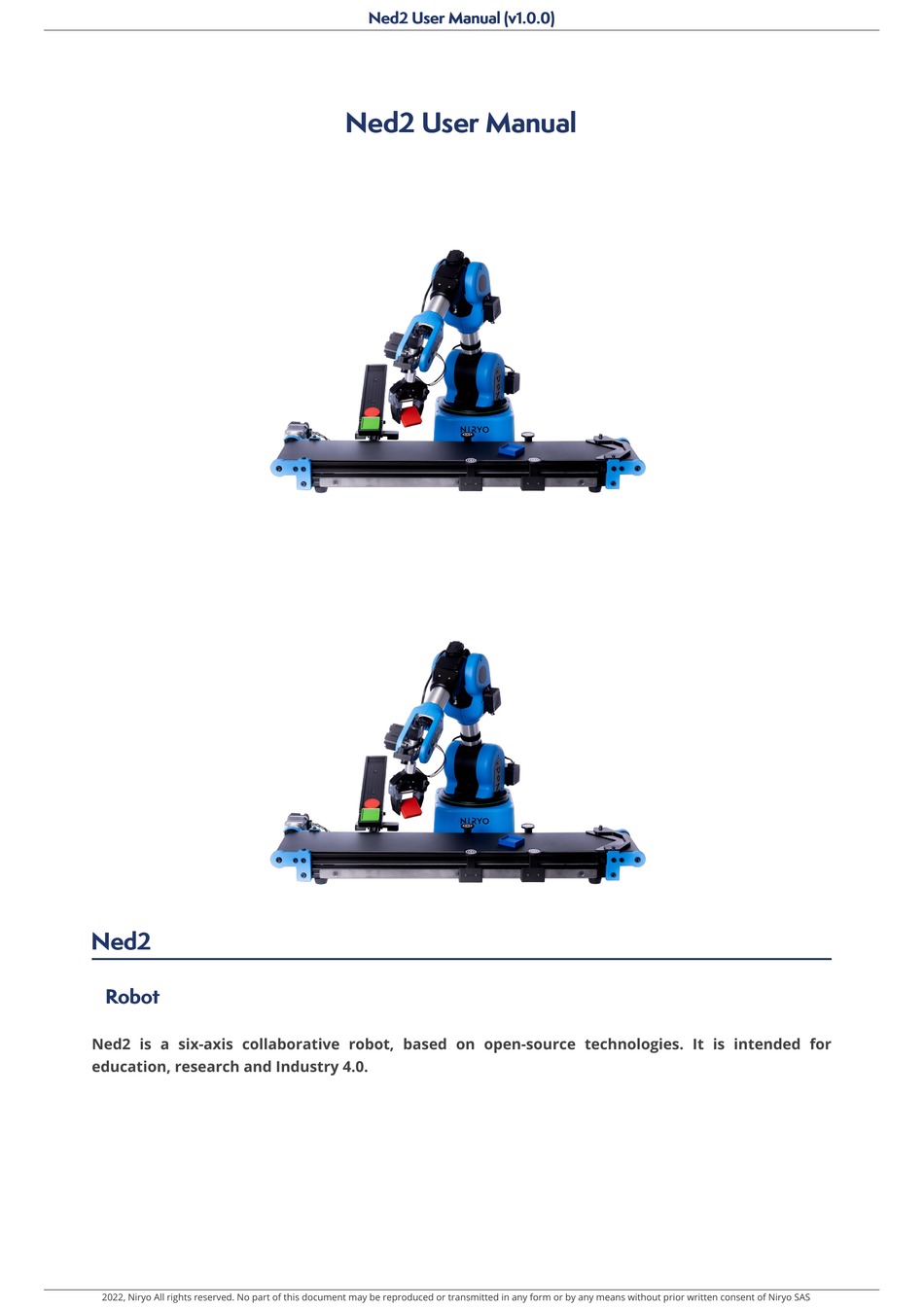 NIRYO NED2 USER MANUAL Pdf Download | ManualsLib
