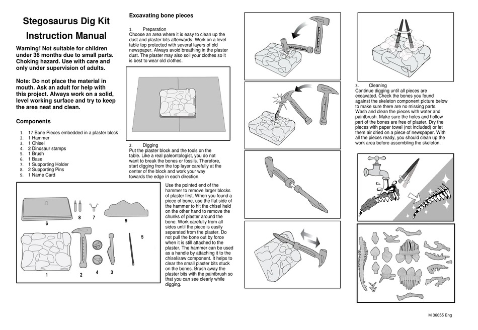 EASTCOLIGHT STEGOSAURUS DIG KIT INSTRUCTION MANUAL Pdf Download