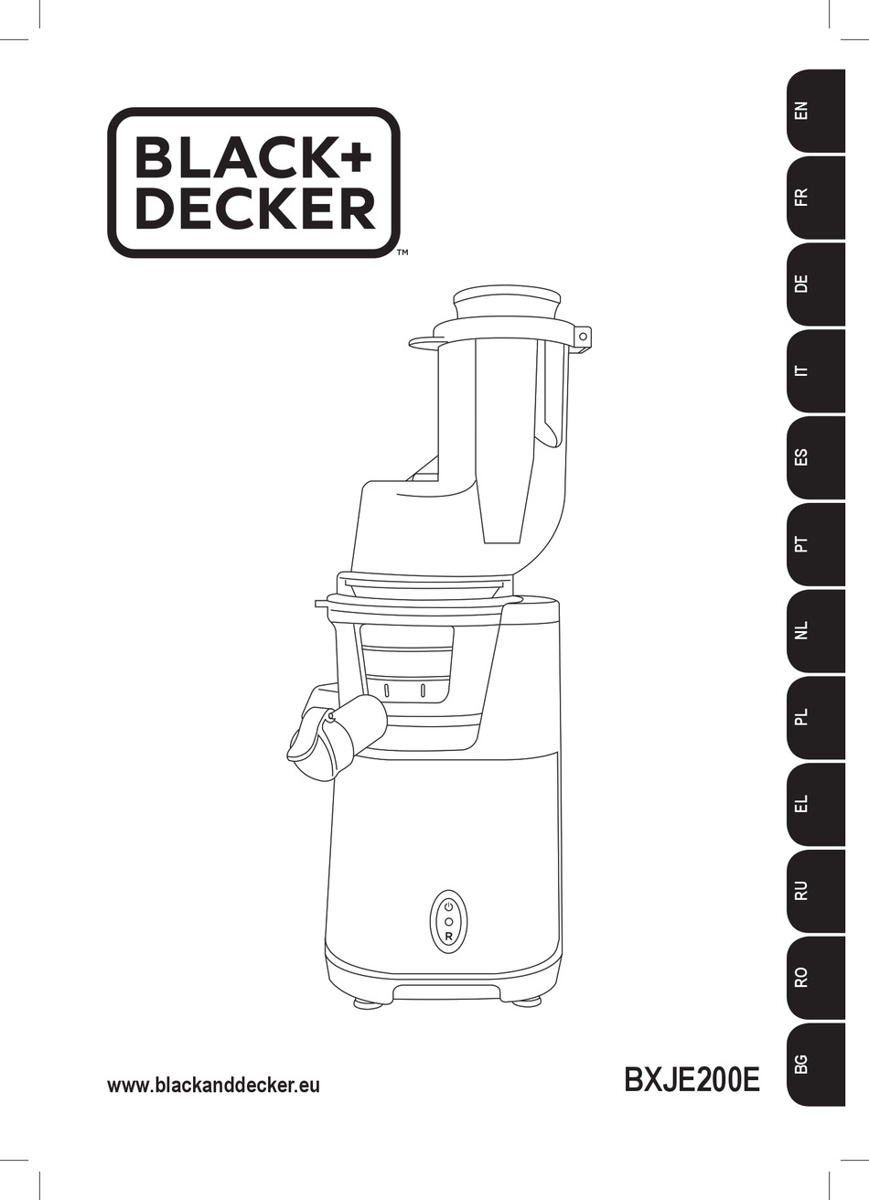 BLACK & DECKER BXJE200E MANUAL Pdf Download | ManualsLib