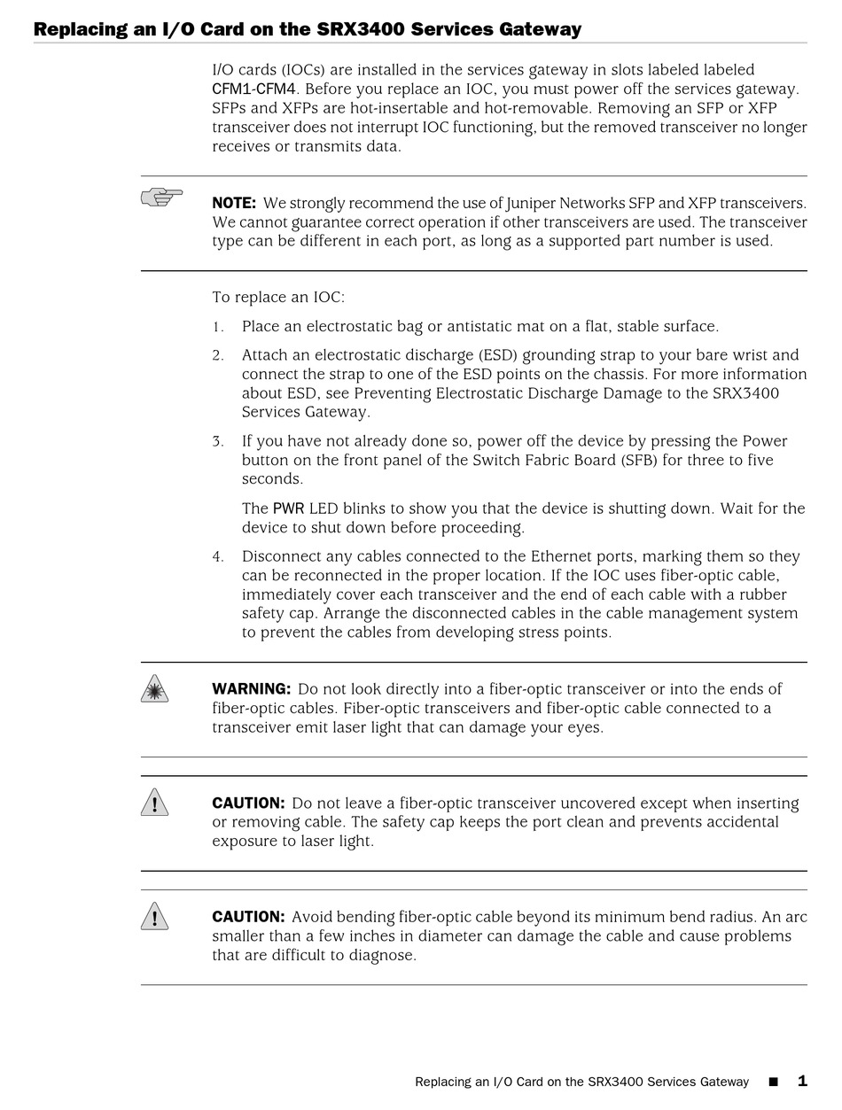 JUPITER SRX3400 QUICK START MANUAL Pdf Download ManualsLib
