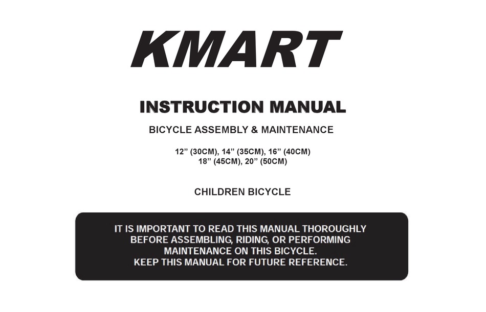 KMART 12 INSTRUCTION MANUAL Pdf Download ManualsLib