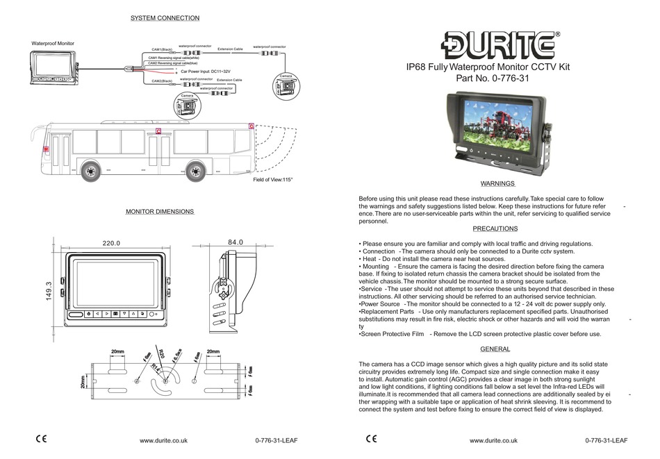 DURITE 0-776-31 QUICK START MANUAL Pdf Download | ManualsLib