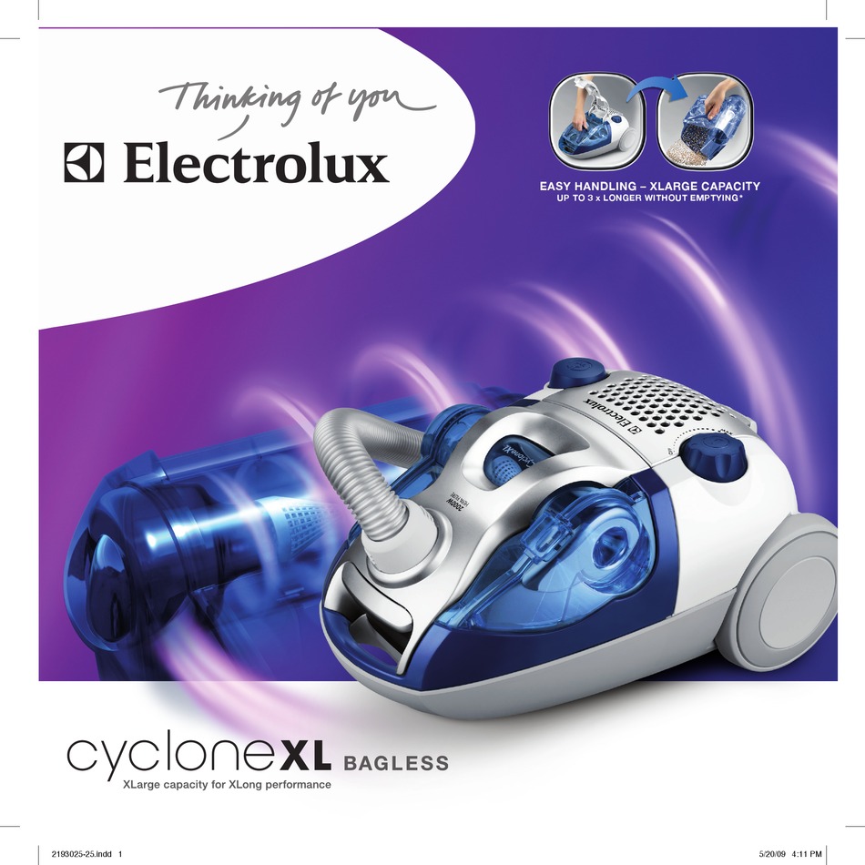ELECTROLUX CYCLONEXL MANUAL Pdf Download ManualsLib