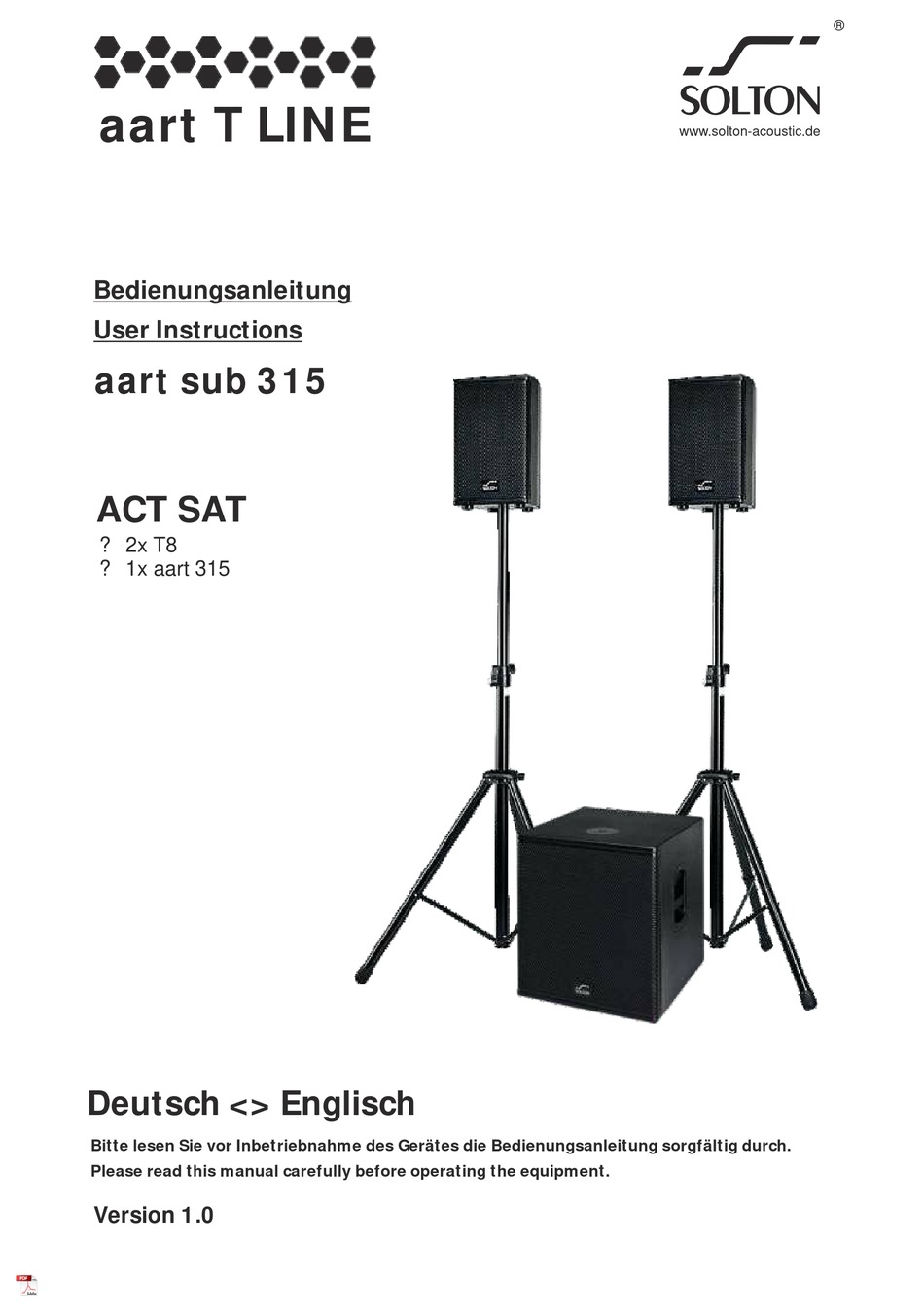 SOLTON AART T LINE USER INSTRUCTIONS Pdf Download ManualsLib