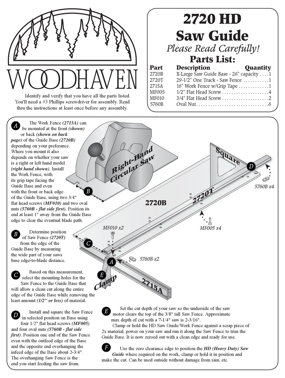 WOODHAVEN 2720 HD MANUAL Pdf Download ManualsLib