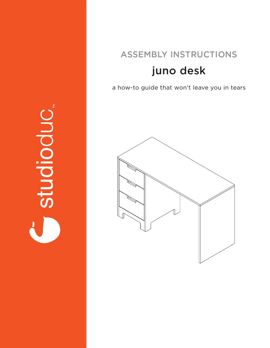 STUDIODUC JUNO DESK ASSEMBLY INSTRUCTIONS MANUAL Pdf Download ManualsLib