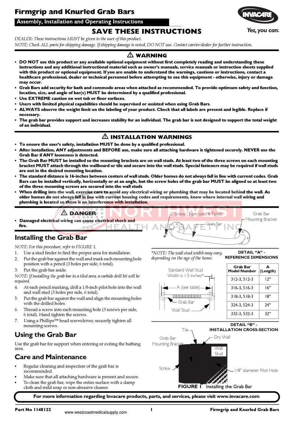 invacare-312-3-assembly-installation-and-operating-instructions-pdf