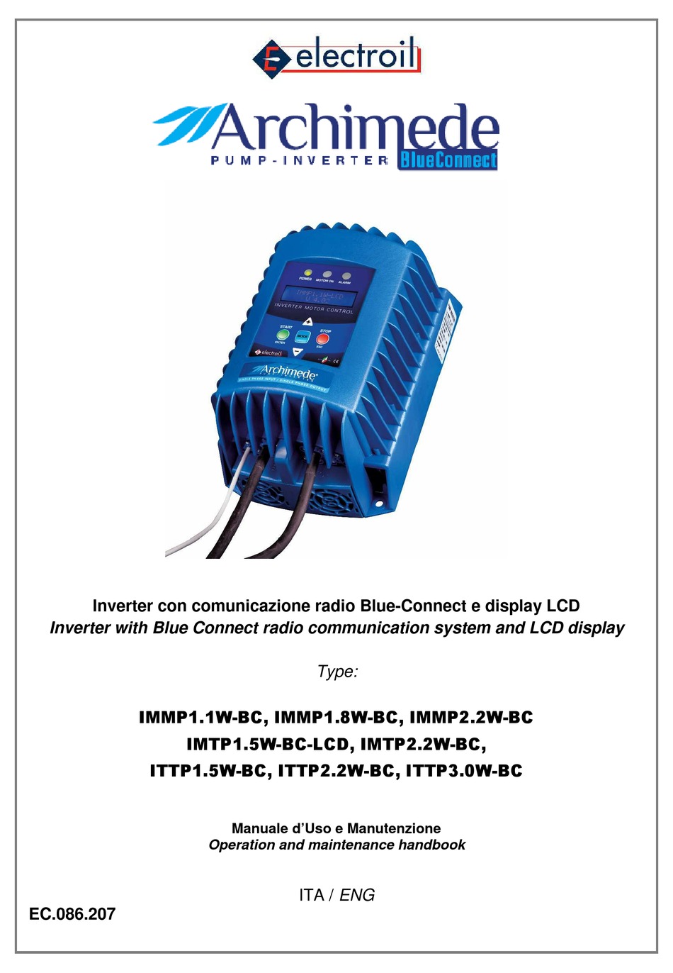 ELECTROIL ARCHIMEDE IMMP1.1W-BC OPERATION AND MAINTENANCE HANDBOOK Pdf ...