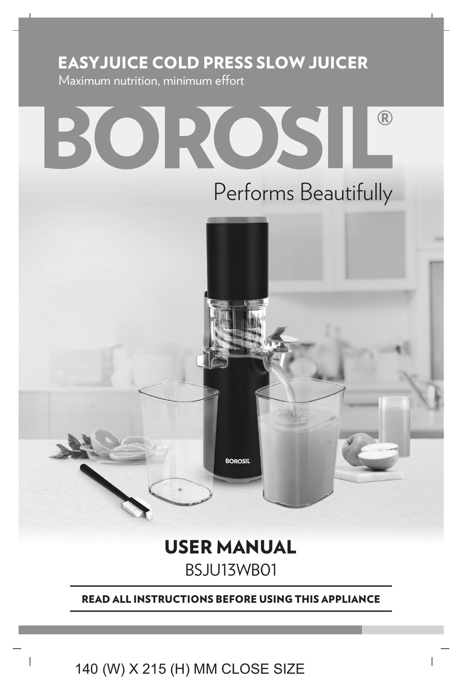 BOROSIL BSJU13WB01 USER MANUAL Pdf Download ManualsLib