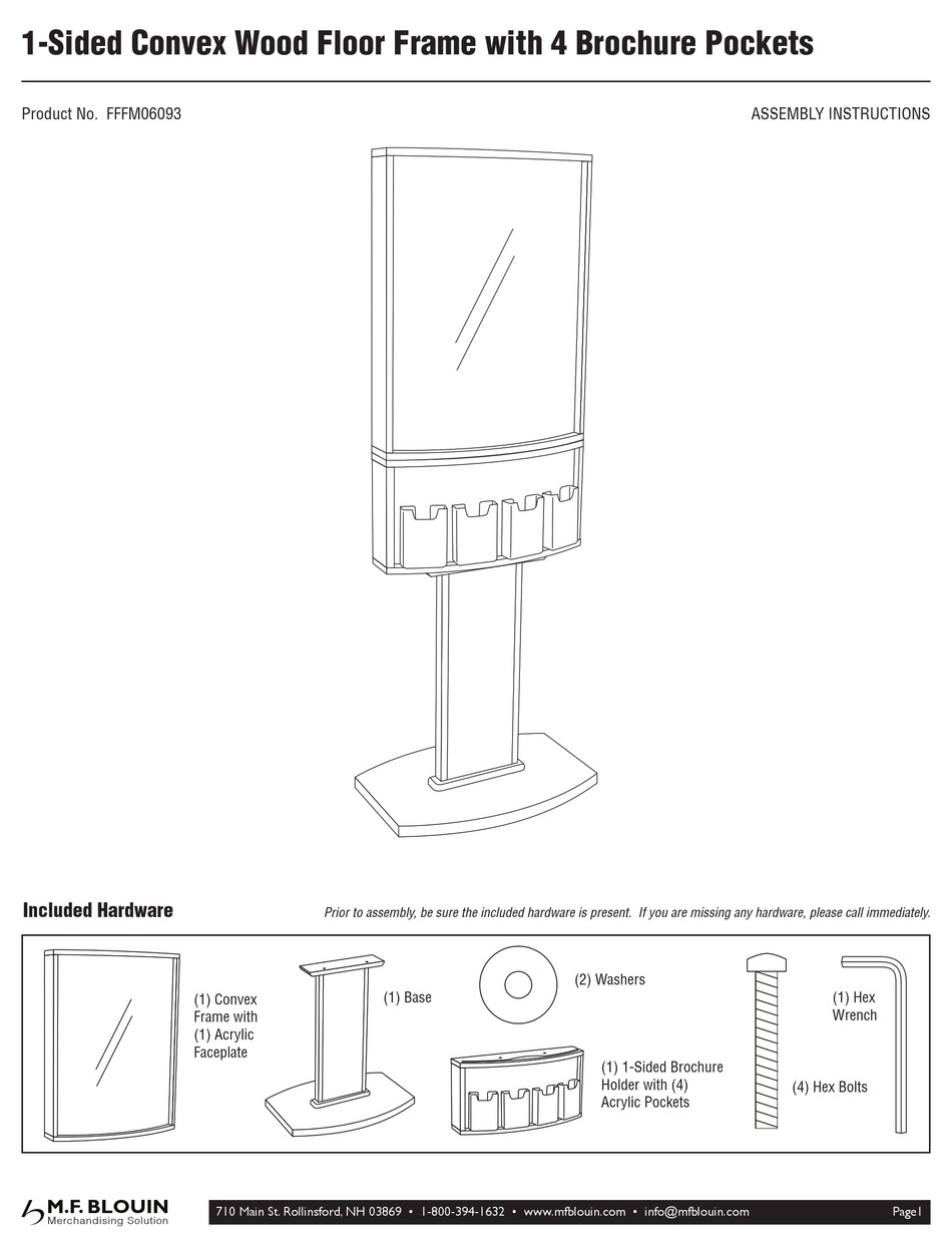 Clear Acrylic Floor Poster Stand-Mfblouin