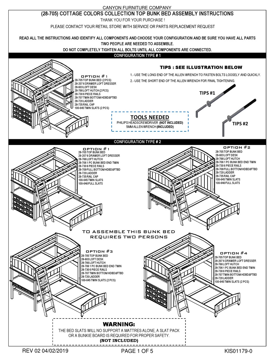CANYON 28705 ASSEMBLY INSTRUCTIONS Pdf Download ManualsLib