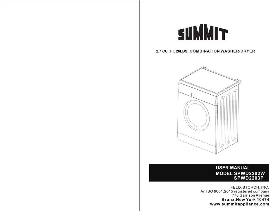 SUMMIT SPWD2202W USER MANUAL Pdf Download ManualsLib