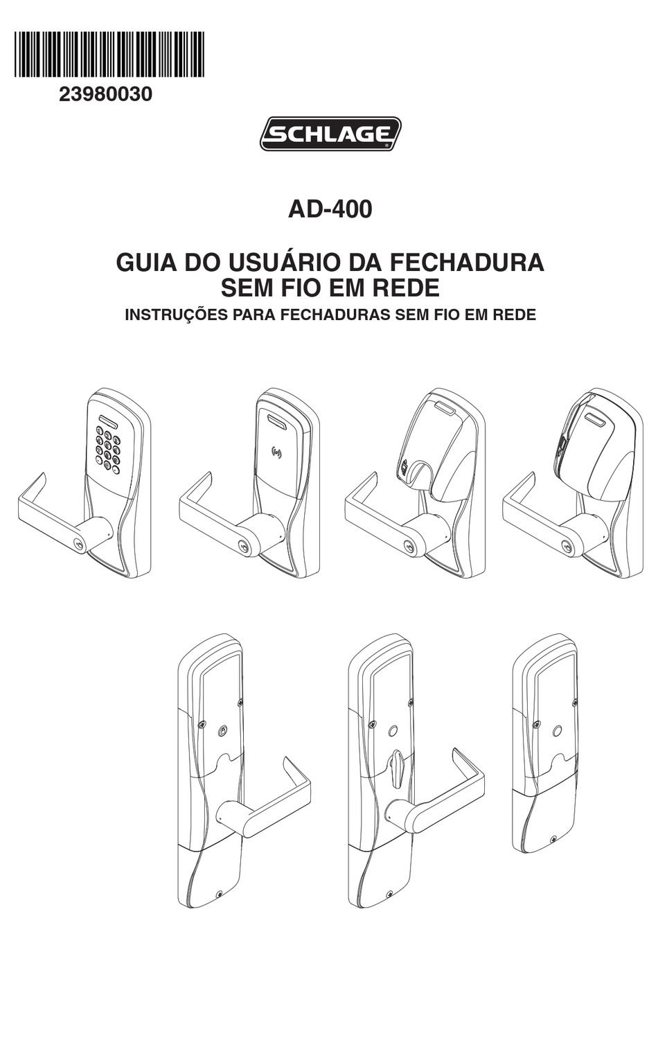 INGERSOLLRAND SCHLAGE AD400 USER MANUAL Pdf Download ManualsLib