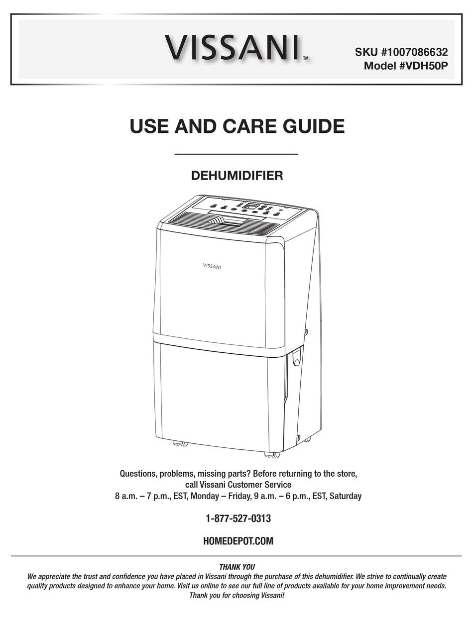 VISSANI VDH50P USE AND CARE MANUAL Pdf Download ManualsLib