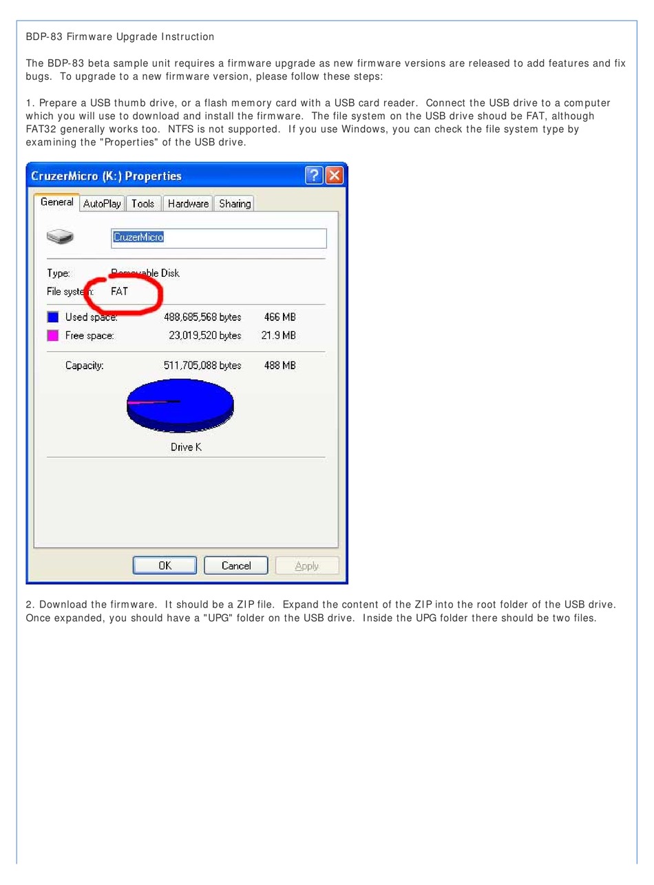 OPPO BDP83 FIRMWARE UPGRADE INSTRUCTION Pdf Download ManualsLib