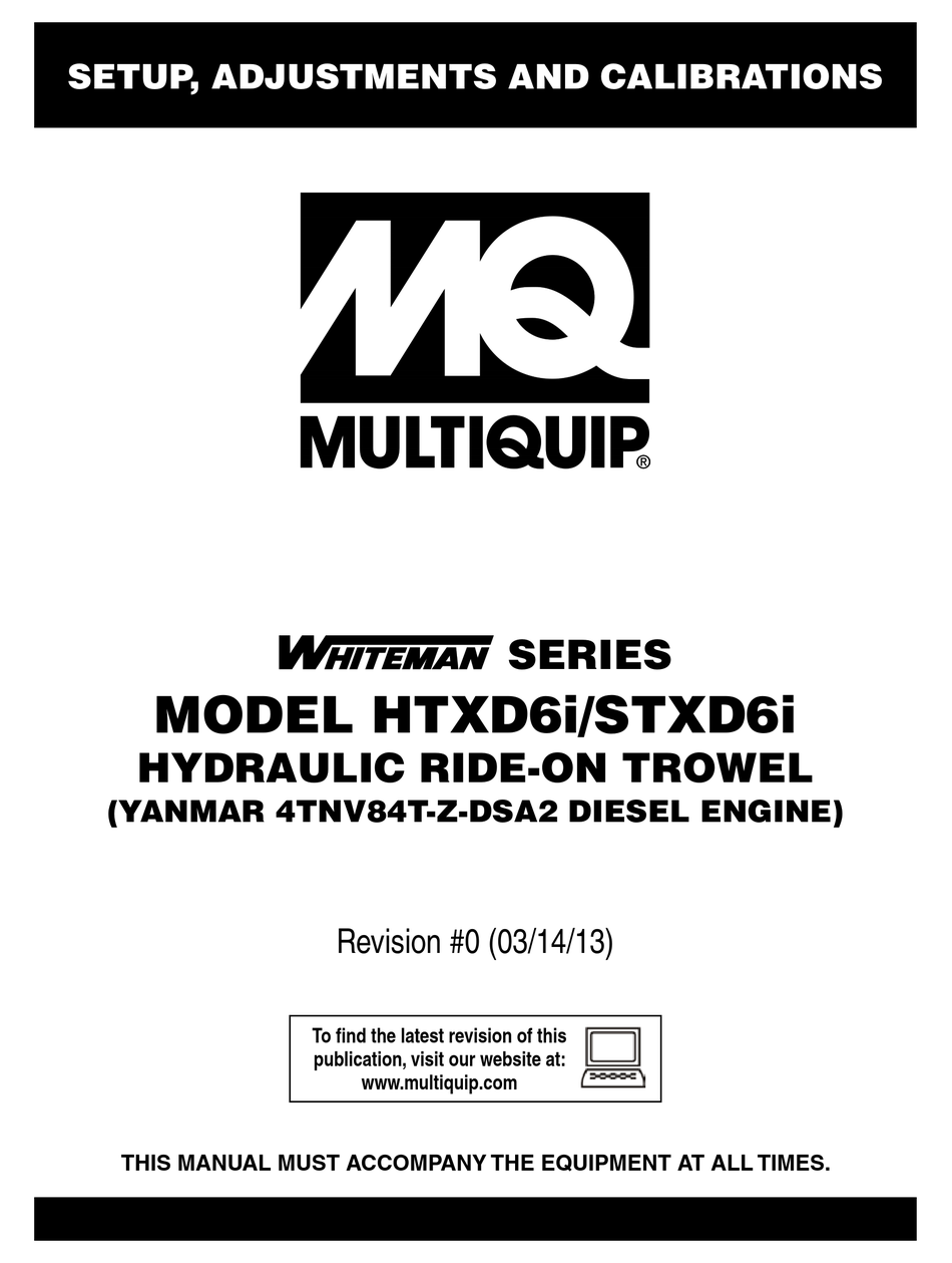 MULTIQUIP WHITEMAN HTXD6I MANUAL Pdf Download ManualsLib