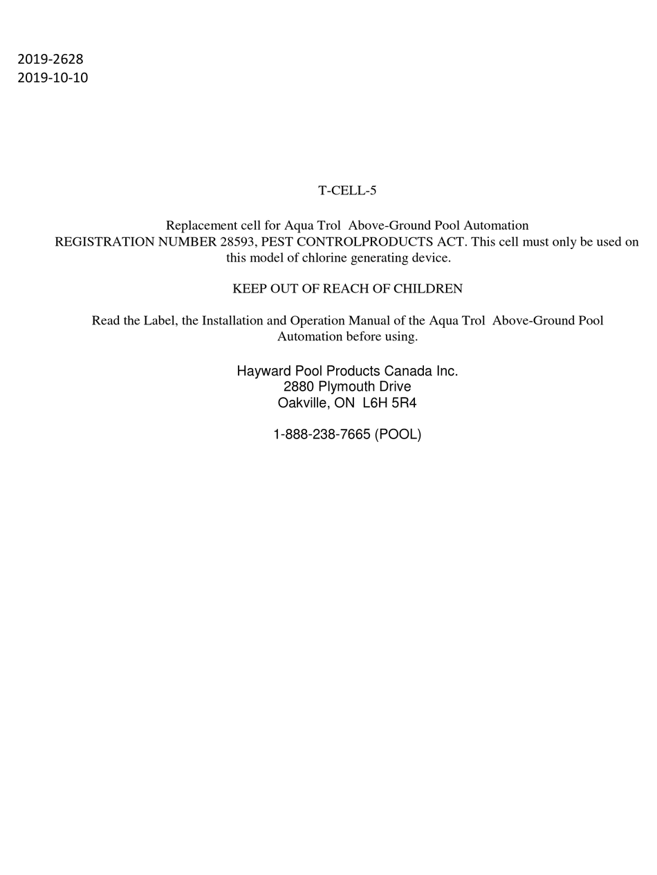 GOLDLINE AQUATROL INSTRUCTION MANUAL Pdf Download ManualsLib