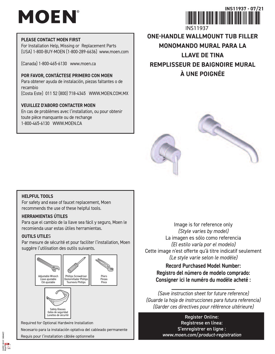 MOEN WT961BL INSTALLATION INSTRUCTIONS MANUAL Pdf Download ManualsLib