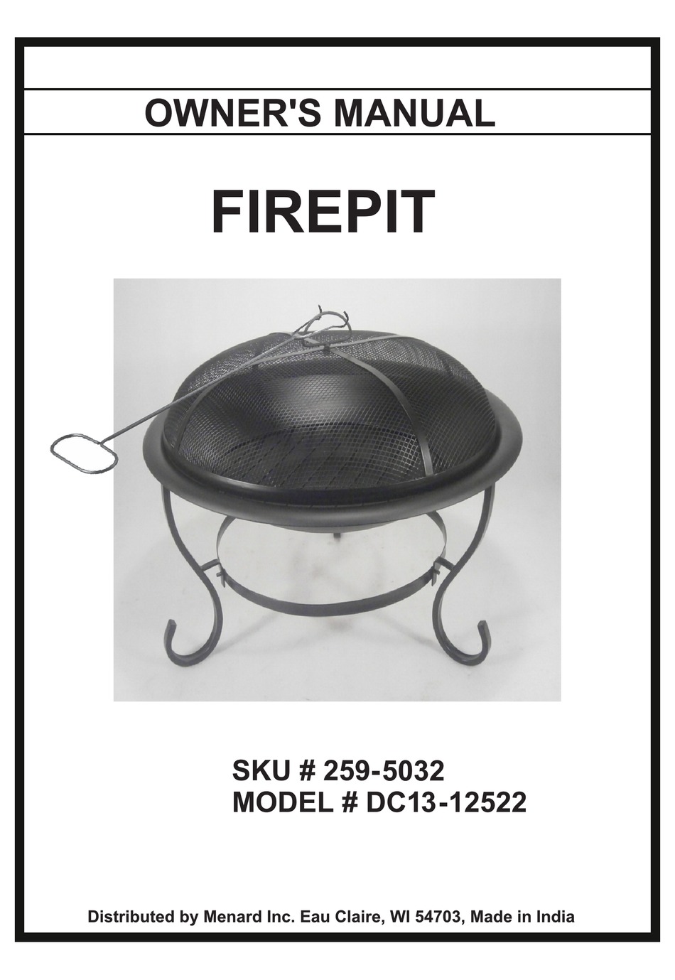 BACKYARD CREATIONS DC1312522 OWNER'S MANUAL Pdf Download ManualsLib