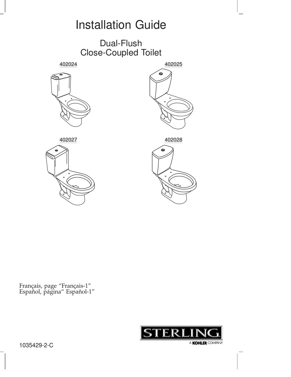 KOHLER STERLING 402024 INSTALLATION MANUAL Pdf Download ManualsLib   Kohler Sterling 402024 