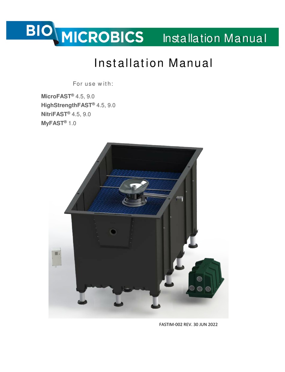 BIO-MICROBICS MICROFAST 4.5 INSTALLATION MANUAL Pdf Download | ManualsLib