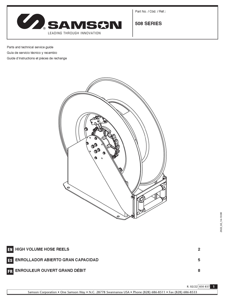 SAMSON 508 SERIES PARTS AND TECHNICAL SERVICE MANUAL Pdf Download ...