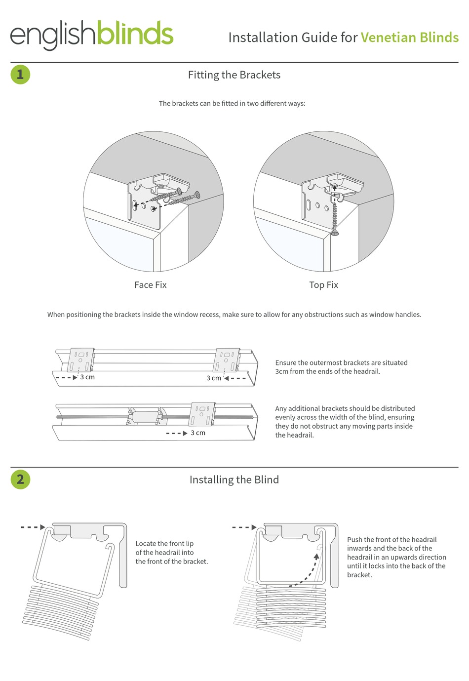 ENGLISH BLINDS BLINDS INSTALLATION MANUAL Pdf Download