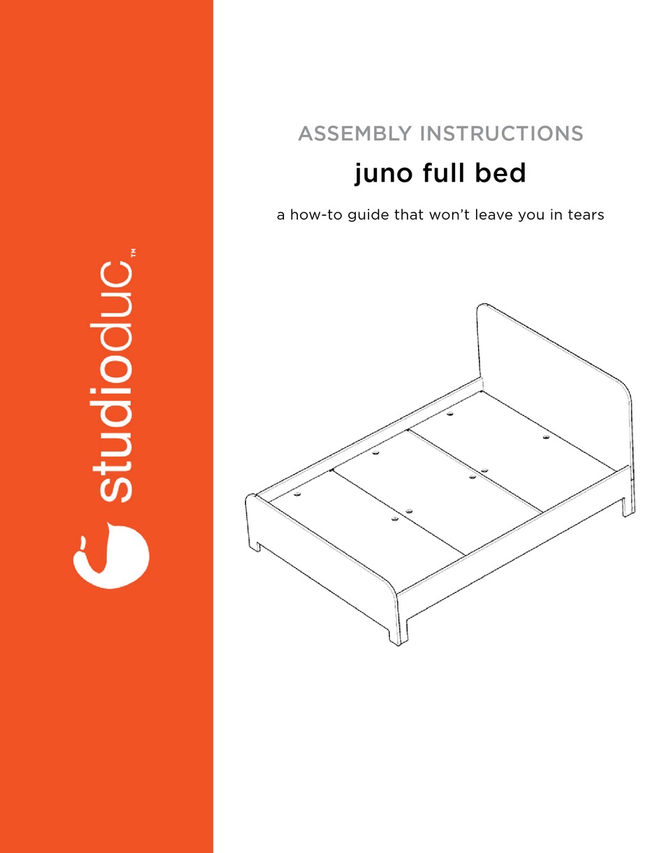 STUDIODUC JUNO FULL BED ASSEMBLY INSTRUCTIONS MANUAL Pdf Download