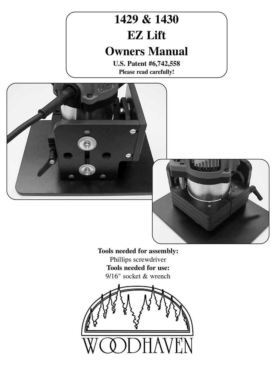 WOODHAVEN EZ LIFT 1429 OWNER'S MANUAL Pdf Download ManualsLib