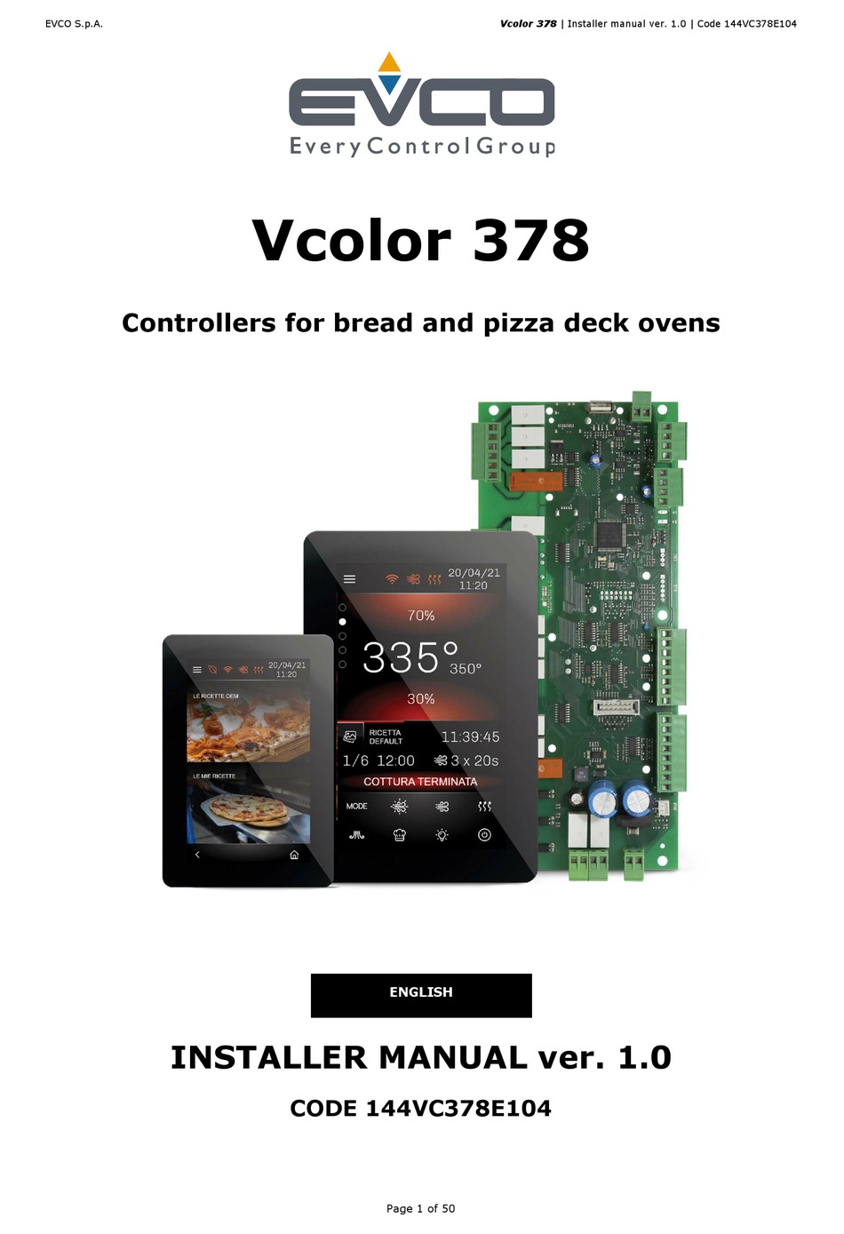 EVCO VCOLOR 378 M INSTALLER MANUAL Pdf Download ManualsLib