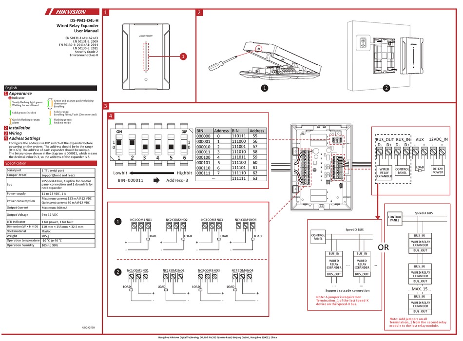 Hikvision Ds-pm1-o4l-h User Manual Pdf Download 