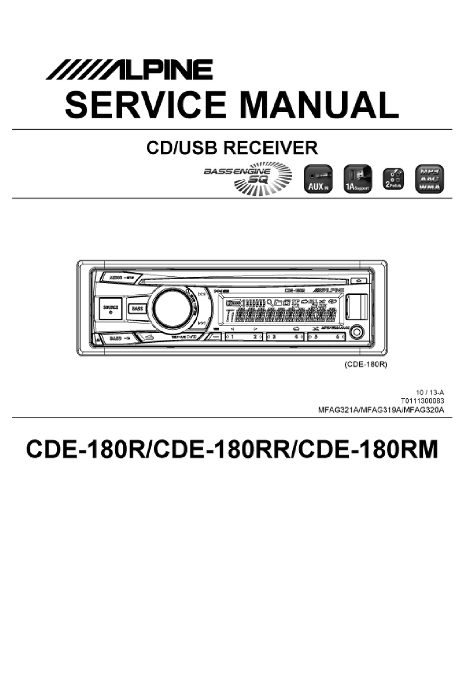 Alpine cde 9880r схема