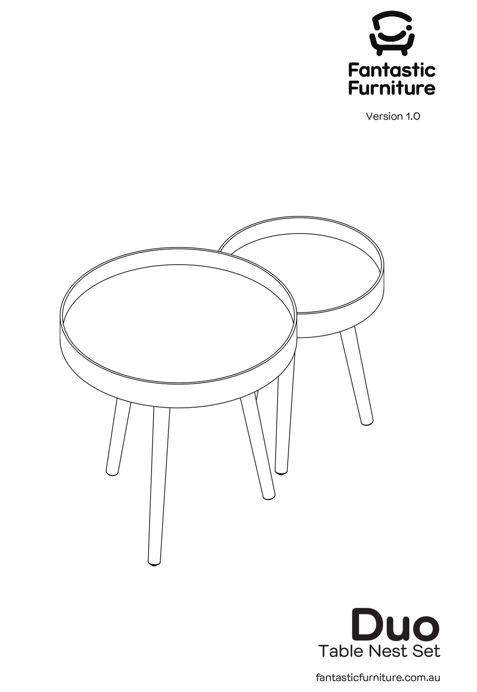 FANTASTIC FURNITURE DUO TABLE NEST SET MANUAL Pdf Download ManualsLib