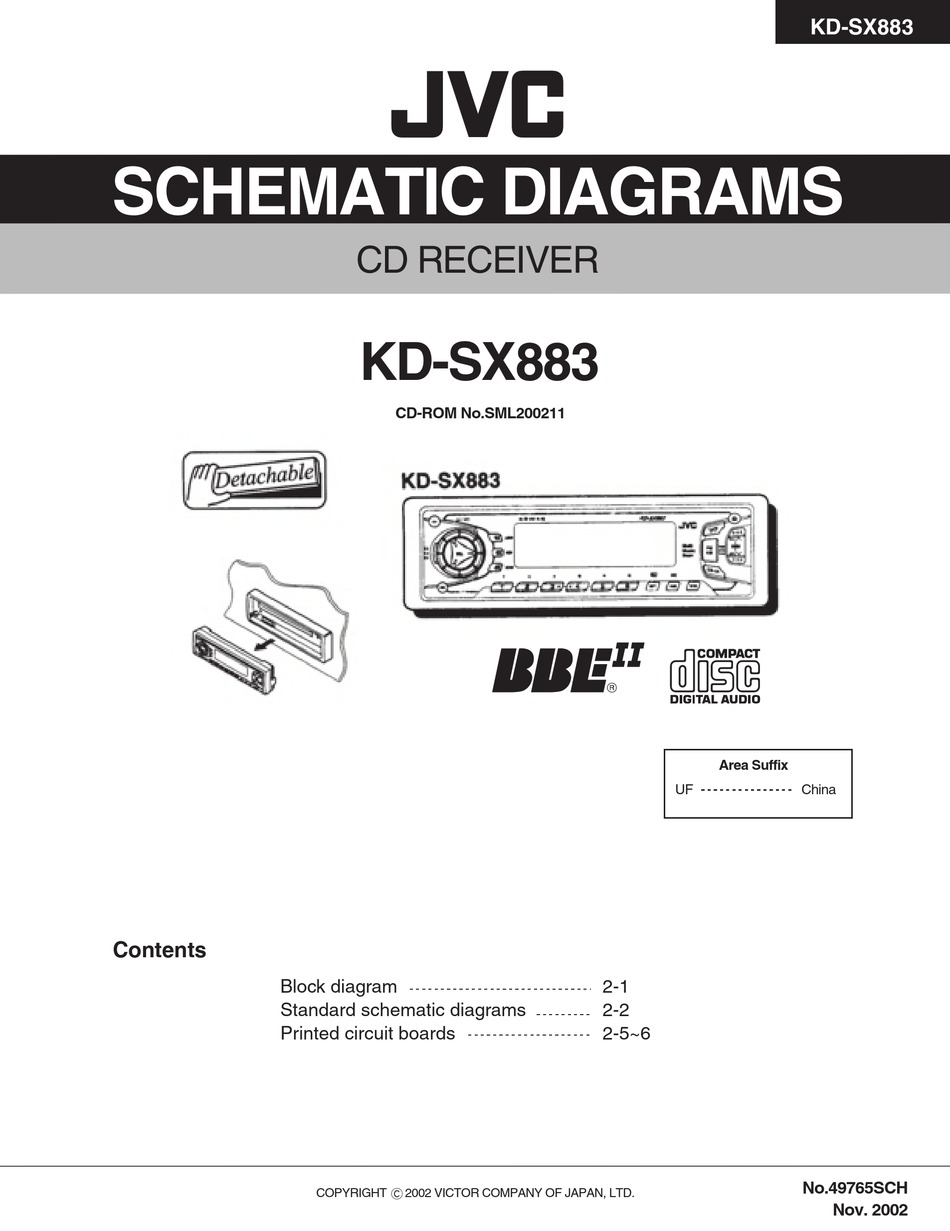 JVC KD-SX883 SCHEMATIC DIAGRAMS Pdf Download | ManualsLib