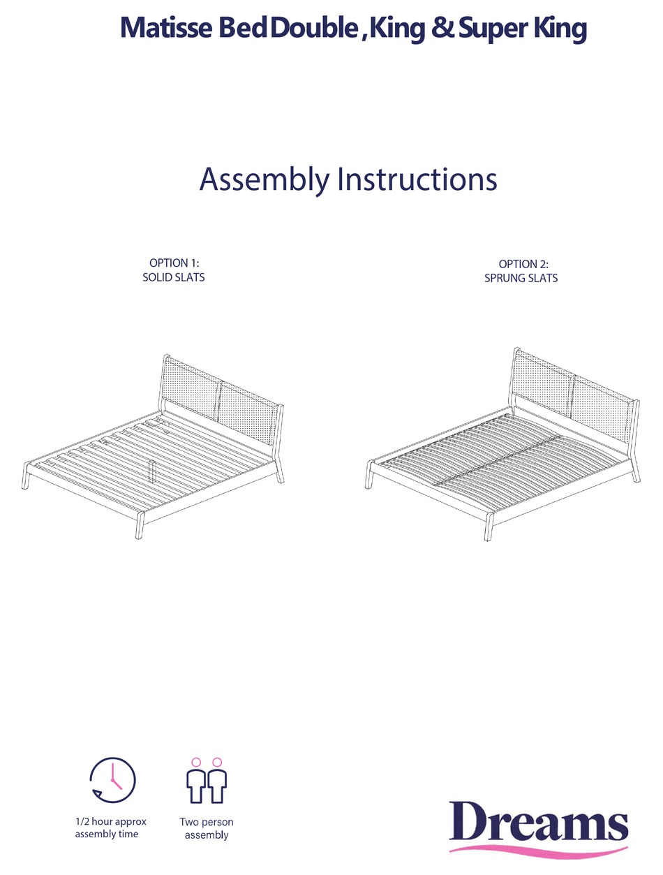 DREAMS MATISSE BED DOUBLE ASSEMBLY INSTRUCTIONS MANUAL Pdf Download