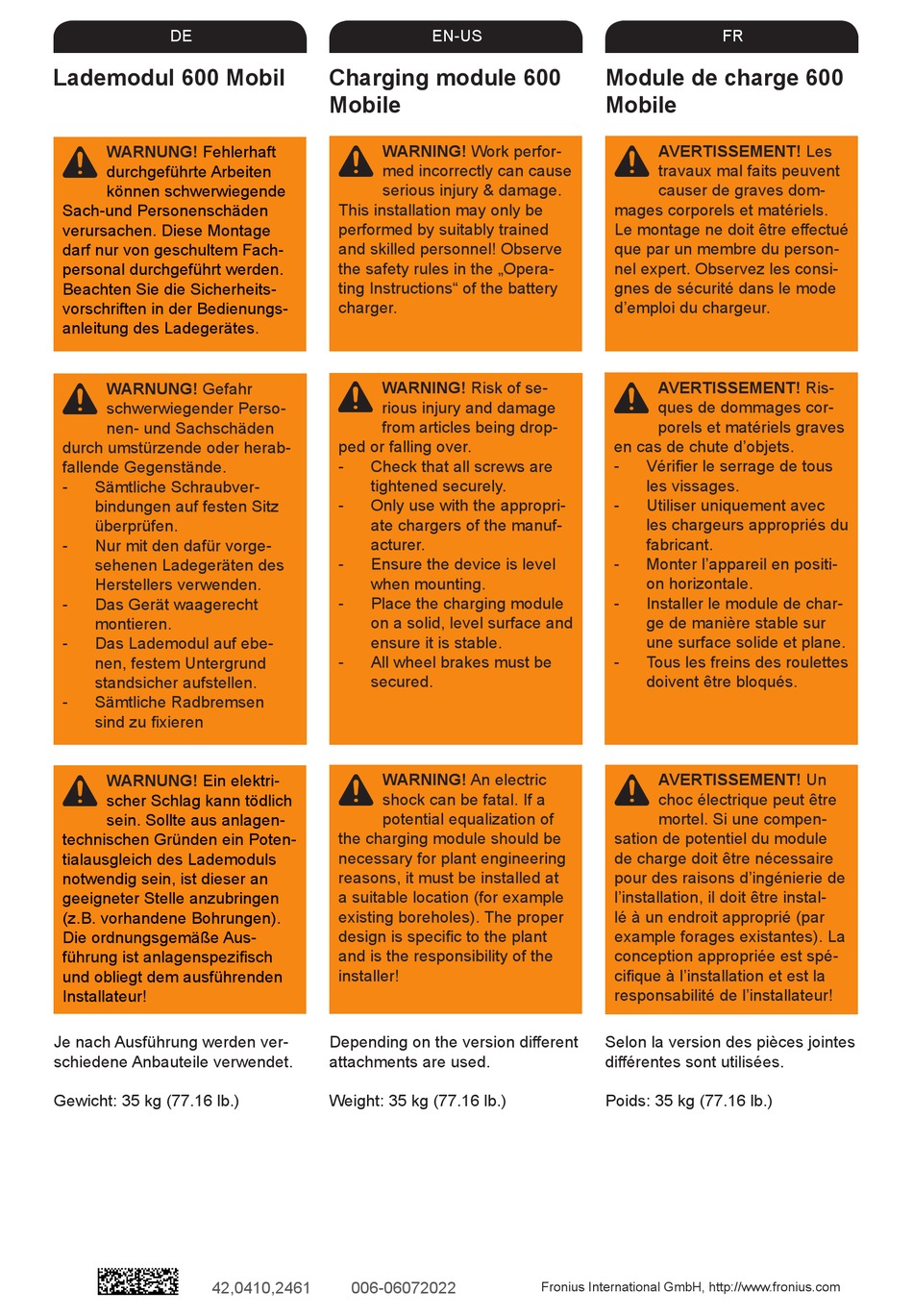 FRONIUS 600 MOBILE MANUAL Pdf Download ManualsLib