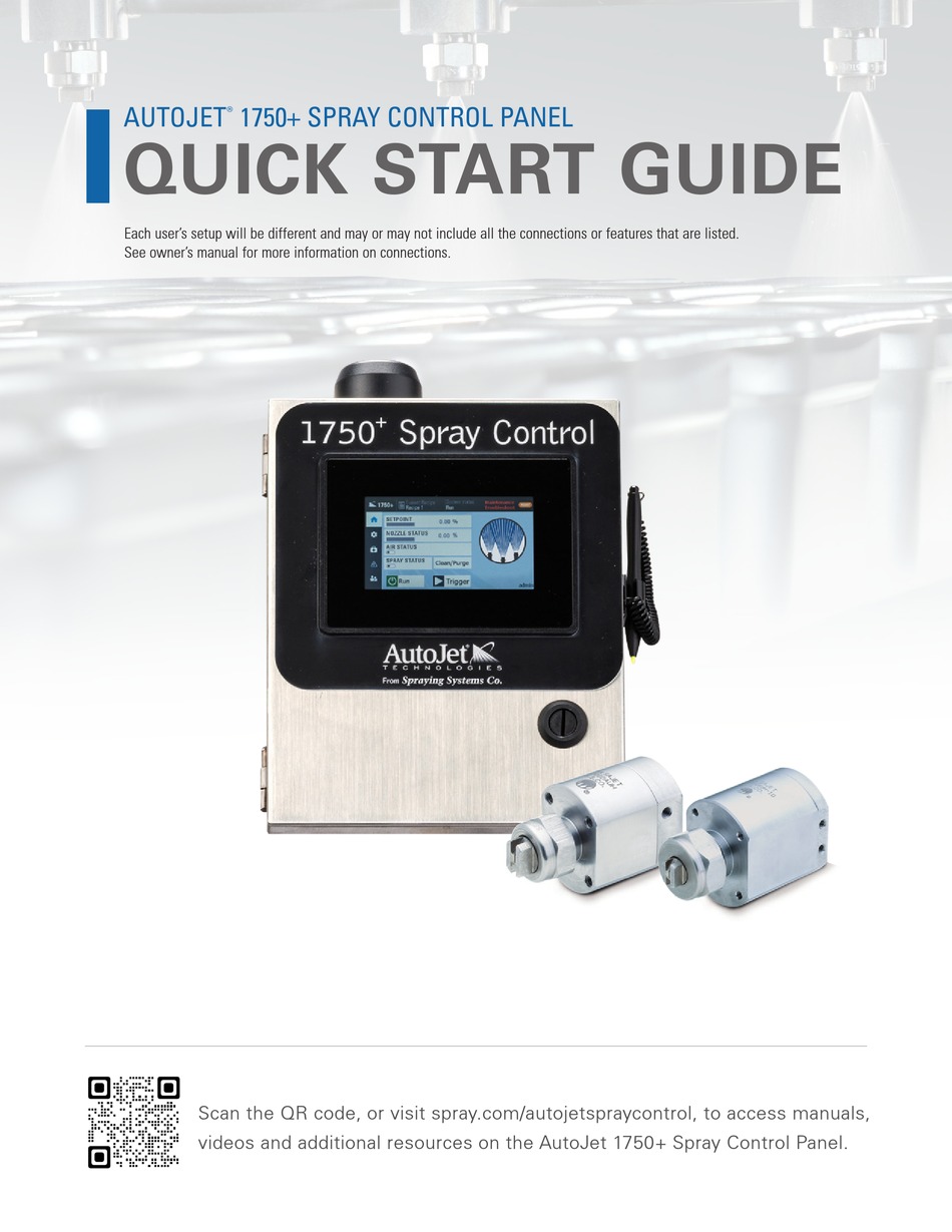 SPRAYING SYSTEMS CO AUTOJET 1750+ QUICK START MANUAL Pdf Download