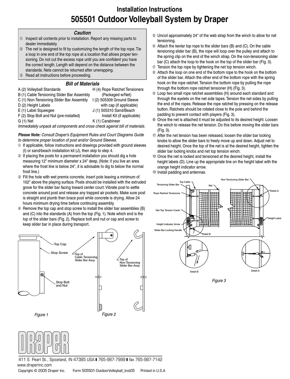 DRAPER 505501 INSTALLATION INSTRUCTIONS Pdf Download ManualsLib
